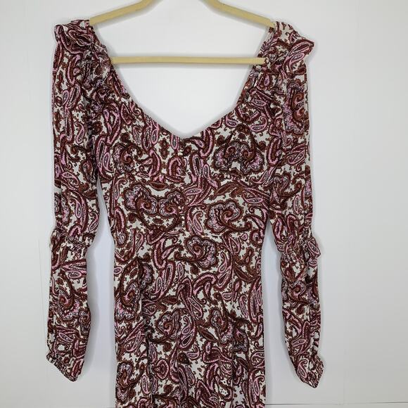 For the Love of Lemons Paisley Pink Mini Dress Womens X-Small - Picture 6 of 16